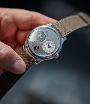 early F. P. Journe Tourbillon Remontoire Souverain rhutenium dial brass movement pre-owned watch at A Collected Man London specialist independent watchmakers