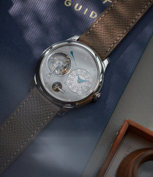 Limited Edition F. P. Journe Tourbillon Remontoire Souverain rhutenium dial brass movement pre-owned watch at A Collected Man London specialist independent watchmakers