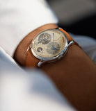 Francois Paul Journe Chronometre A Tourbillon early brass movement 38mm platinum dress watch for sale online A Collected Man London specialist independent watchmakers