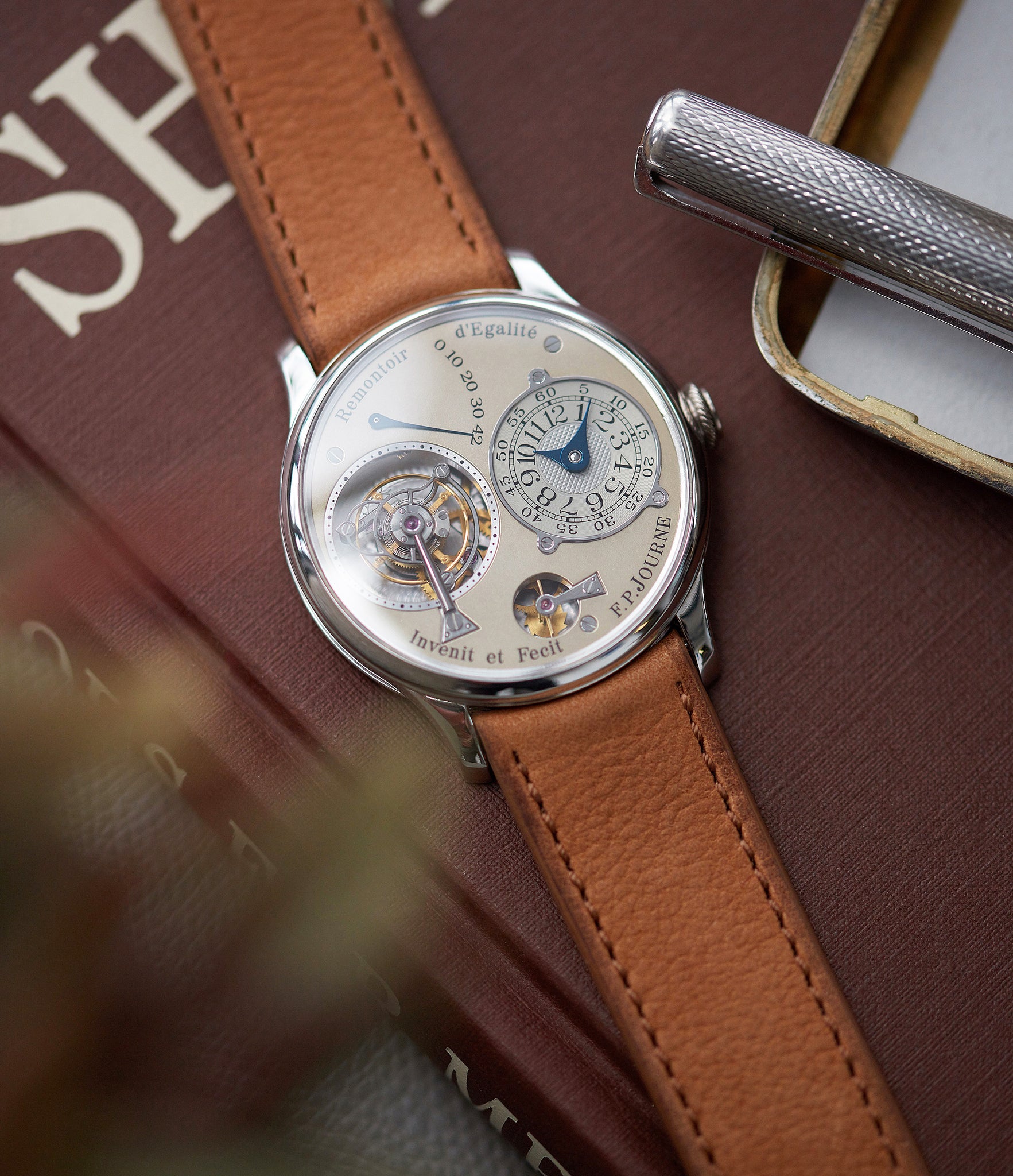 buying F. P. Journe Chronometre A Tourbillon early brass movement 38mm platinum dress watch for sale online A Collected Man London specialist independent watchmakers