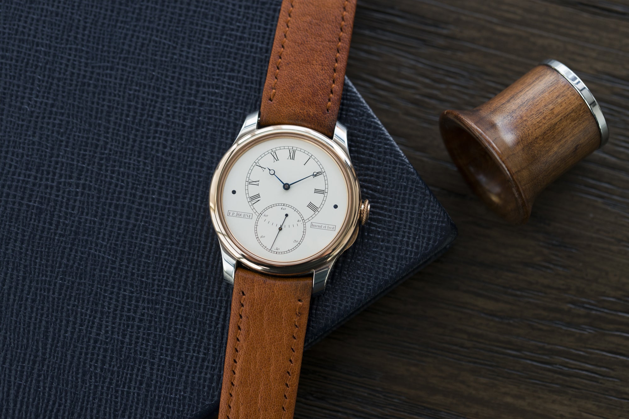 F. P. Journe T30 Tourbillon Historique Limited Edition of 99 rare duel barrel tourbillon dress watch in rose gold and silver for sale online at A Collected Man London approved seller of independent watchmakers