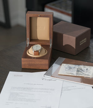 full set F. P. Journe Tourbillon Historique T30 Limited Edition of 99 rare duel barrel tourbillon dress watch in rose gold and silver for sale online at A Collected Man London approved seller of independent watchmakers