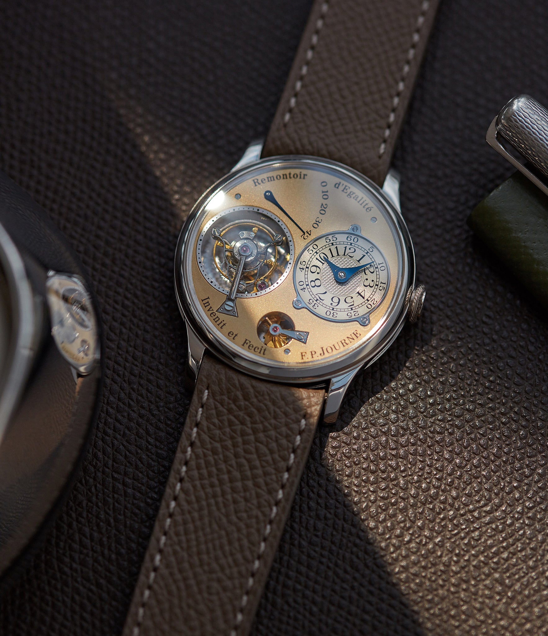 F. P. Journe brass movement 01T Tourbillon 38 mm platinum dress watch for sale online at A Collected Man London UK specialist of rare independent watches