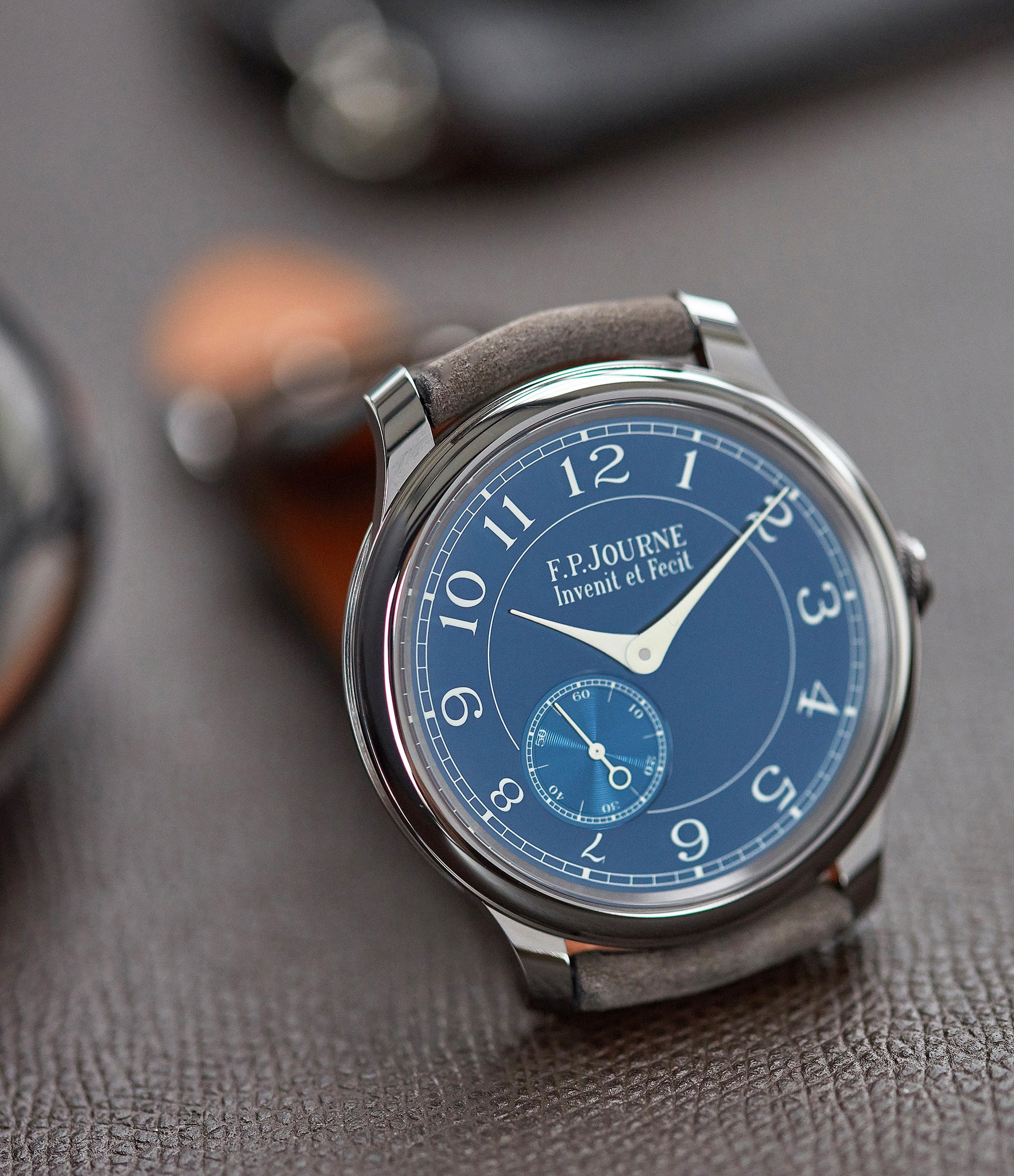 Journe Chronometre Bleu tantalum blue dial rare dress watch for sale online at A Collected Man London approved reseller of independent watchmakers