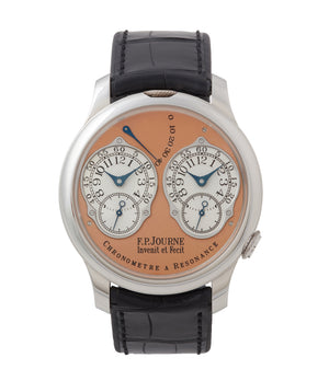 buy F. P. Journe Chronometre a Resonance platinum watch gold movement for sale online at A Collected Man London Uk specialist of independent watchmakers