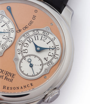 collect F. P. Journe Chronometre a Resonance platinum watch gold movement for sale online at A Collected Man London Uk specialist of independent watchmakers