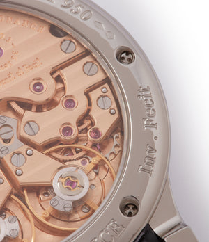 1499.3 gold movement F. P. Journe Chronometre a Resonance platinum watch gold movement for sale online at A Collected Man London Uk specialist of independent watchmakers