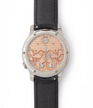 manual-winding F. P. Journe Chronometre a Resonance platinum watch gold movement for sale online at A Collected Man London Uk specialist of independent watchmakers