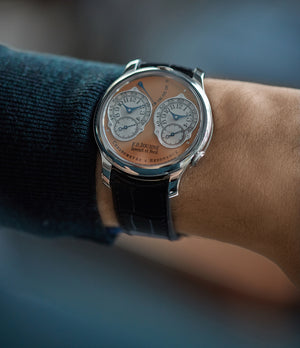 collect F. P. Journe Chronometre a Resonance platinum watch gold movement for sale online at A Collected Man London Uk specialist of independent watchmakers