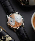 rare F. P. Journe Chronometre a Resonance platinum watch gold movement for sale online at A Collected Man London Uk specialist of independent watchmakers