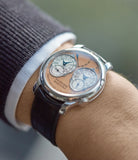 rare F. P. Journe Chronometre a Resonance platinum watch gold movement for sale online at A Collected Man London Uk specialist of independent watchmakers