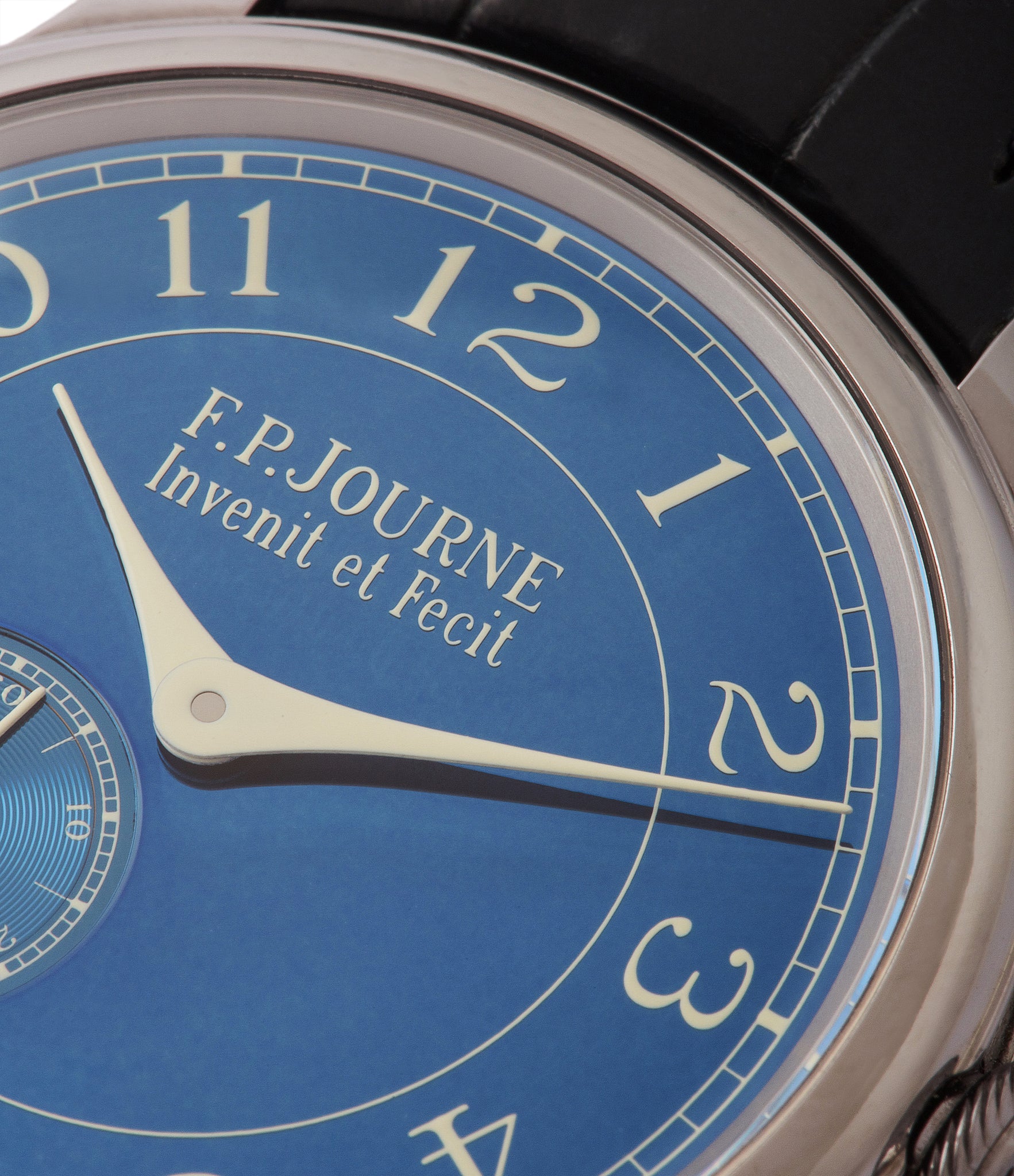 pre-owned blue F. P. Journe Chronometre Bleu tantalum rare dress watch for sale online at A Collected Man London approved reseller of independent watchmakers