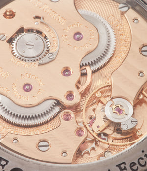 pre-owned rose gold movement F. P. Journe Chronometre Bleu tantalum blue dial rare dress watch for sale online at A Collected Man London approved reseller of independent watchmakers