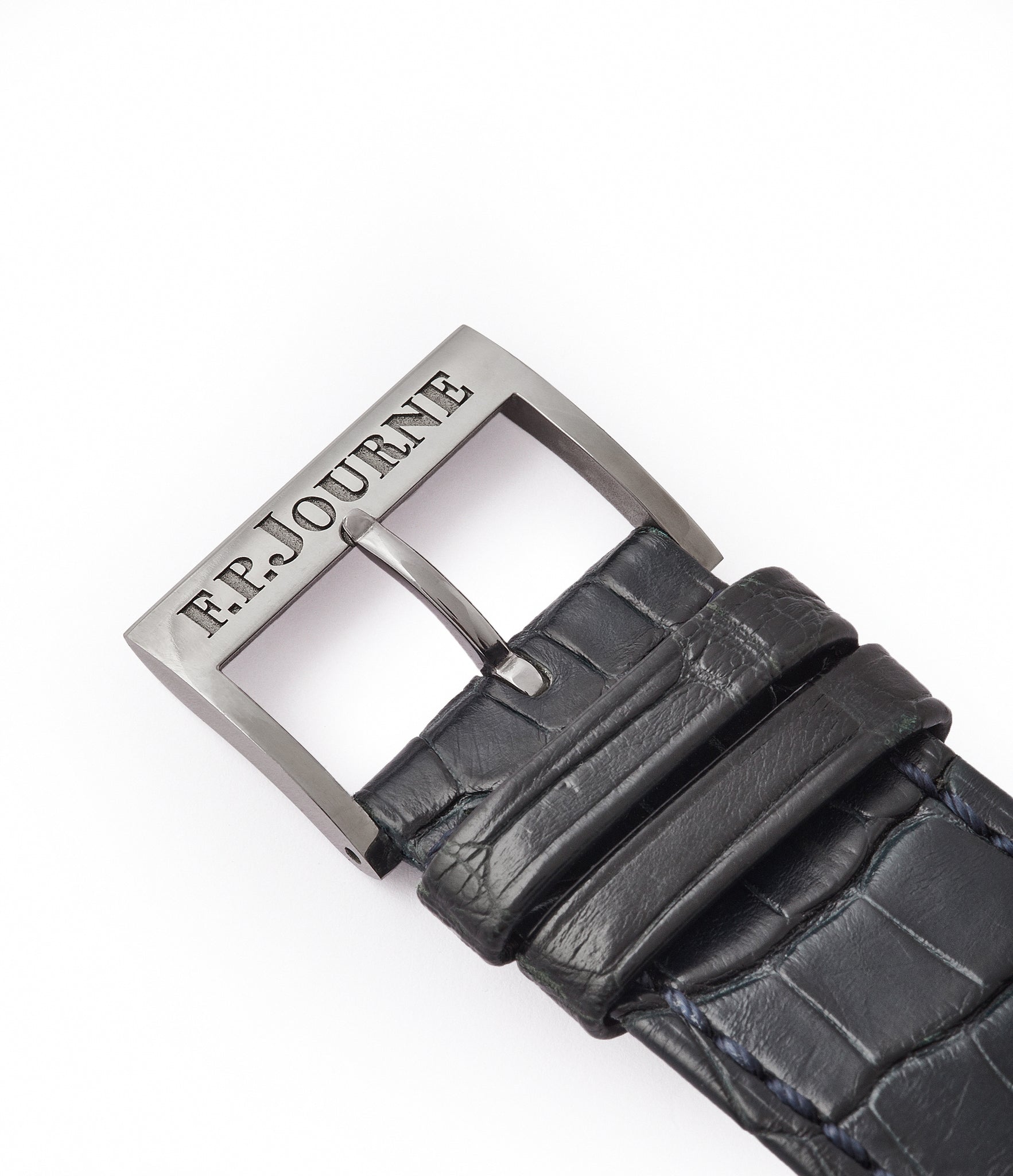 pre-owned tantalum tang buckle F. P. Journe Chronometre Bleu blue dial rare dress watch for sale online at A Collected Man London approved reseller of independent watchmakers