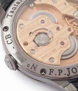 pre-owned Calibre 1304 F. P. Journe Chronometre Bleu tantalum blue dial rare dress watch for sale online at A Collected Man London approved reseller of independent watchmakers