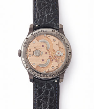 pre-owned Cal. 1304 manual-winding rose gold hand-finished movement F. P. Journe Chronometre Bleu tantalum blue dial rare dress watch for sale online at A Collected Man London approved reseller of independent watchmakers