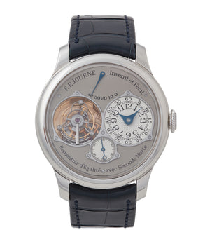 buy F. P. Journe Tourbillon Souverain TN dead-beat seconds 40mm platinum pre-owned watch for sale online at A Collected Man London UK specialist of rare watches