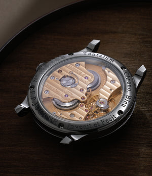 caseback F. P. Journe Chronomètre Bleu W1530 Tantalum preowned watch at A Collected Man London