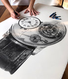 bid online to buy F. P. Journe's Tourbillon drawing of Journe's first wristwatch by Julie Kraulis auctioned by A Collected Man London to fund Covid-19 vaccine research 
