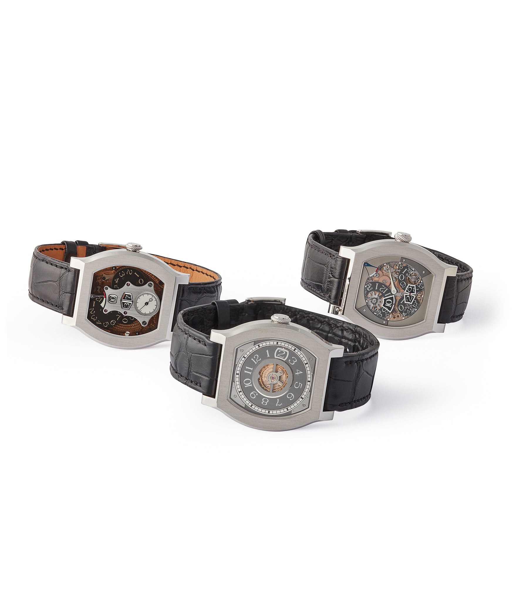 selling F. P. Journe Vagabondage three watch set platinum case Vagabondage 1-2-3 for sale online at A Collected Man London UK specialist of rare watches