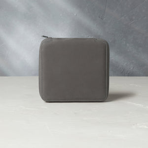 Geneva, six-watch folio Six-watch slim folio in charcoal grey nubuck leather | A Collected Man | Available Worldwide
