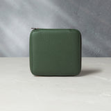 Geneva, six-watch folio Six-watch slim folio in emerald-green grained leather | A Collecteed Man | Available Worldwide
