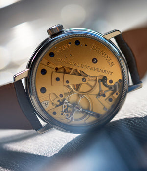 hand-made movement George Daniels Anniversary 00 platinum pre-owned rare hand-made watch by British independent watchmaker for sale A Collected Man London