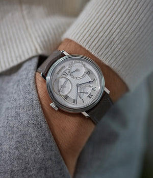 selling George Daniels Anniversary 00 platinum pre-owned rare hand-made watch by British independent watchmaker for sale A Collected Man London