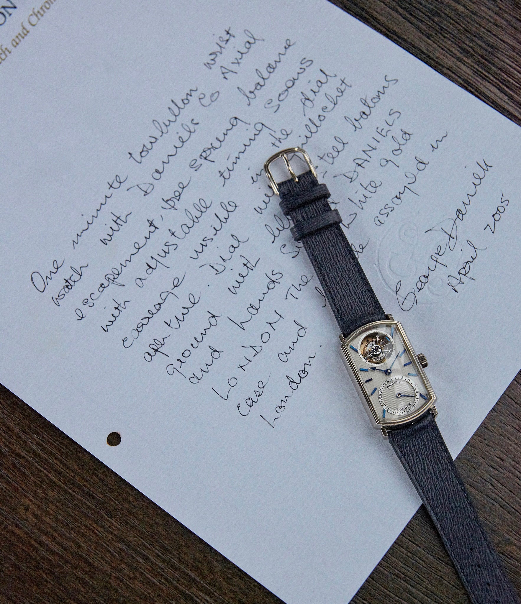 George Daniels Tourbillon The Blue wristwatch | George Daniels watches ...