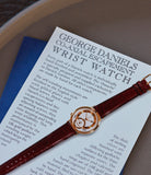 Co-Axial George Daniels Millennium wristwatch white gold The Aviator British independent watchmaker Isle of Man for sale online at A Collected Man London specialist of rare watches