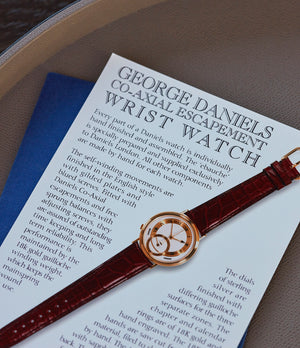 Co-Axial George Daniels Millennium wristwatch white gold The Aviator British independent watchmaker Isle of Man for sale online at A Collected Man London specialist of rare watches