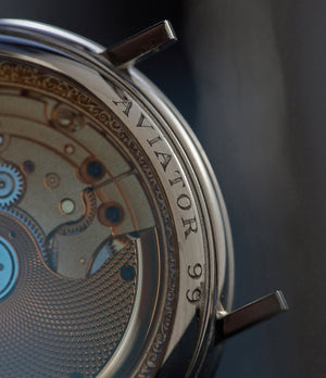 Aviator George Daniels Millennium wristwatch white gold The Aviator British independent watchmaker Isle of Man for sale online at A Collected Man London specialist of rare watches