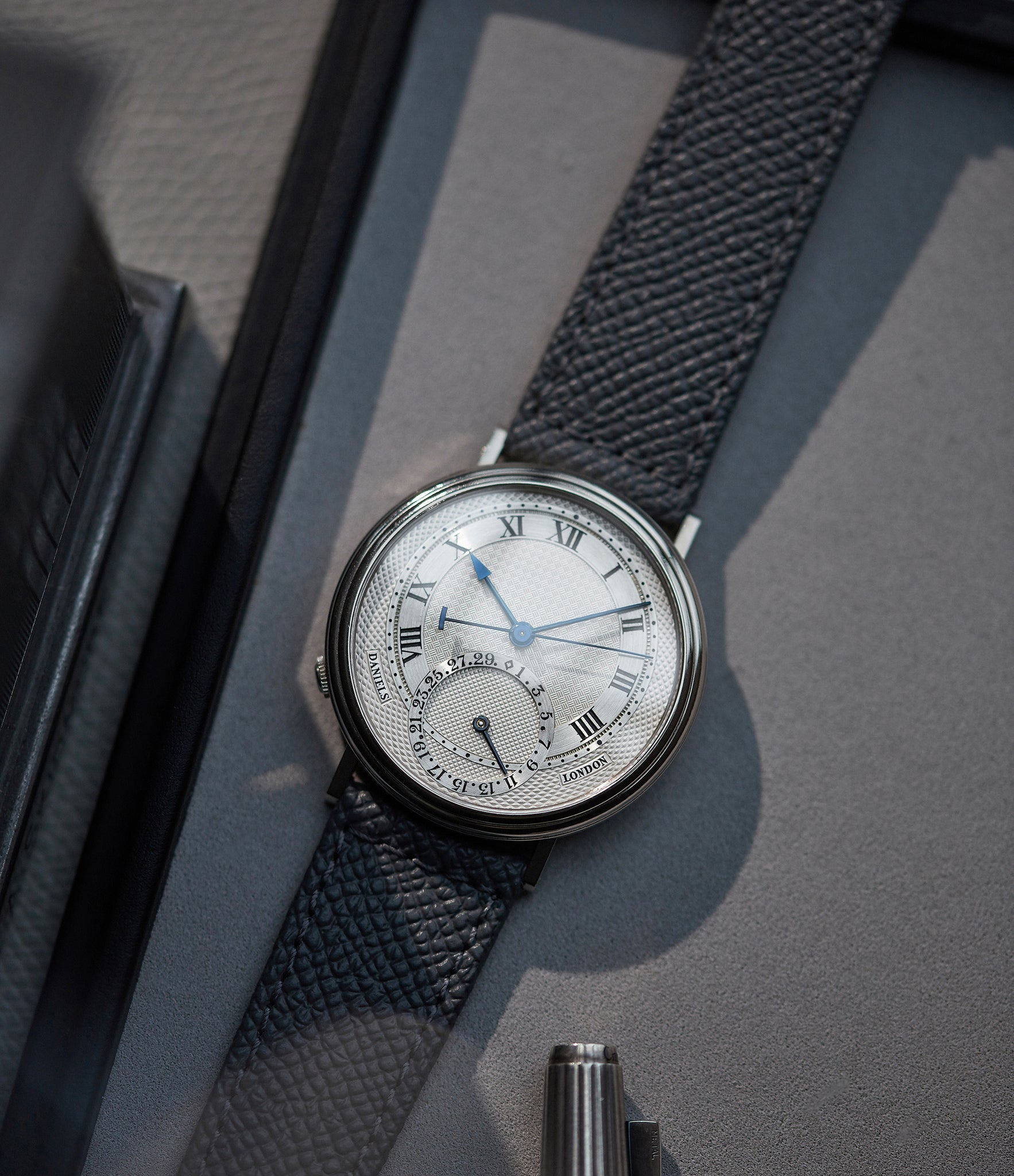 men's rare dress watch George Daniels Millennium wristwatch white gold The Aviator British independent watchmaker Isle of Man for sale online at A Collected Man London specialist of rare watches