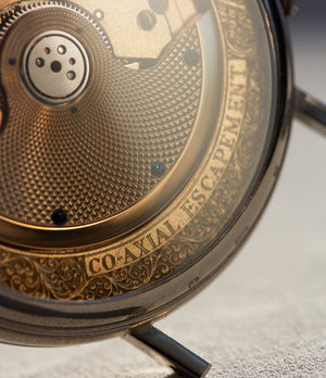 Co-Axial escapement by Dr George Daniels Millennium wristwatch white gold The Aviator British independent watchmaker Isle of Man for sale online at A Collected Man London specialist of rare watches