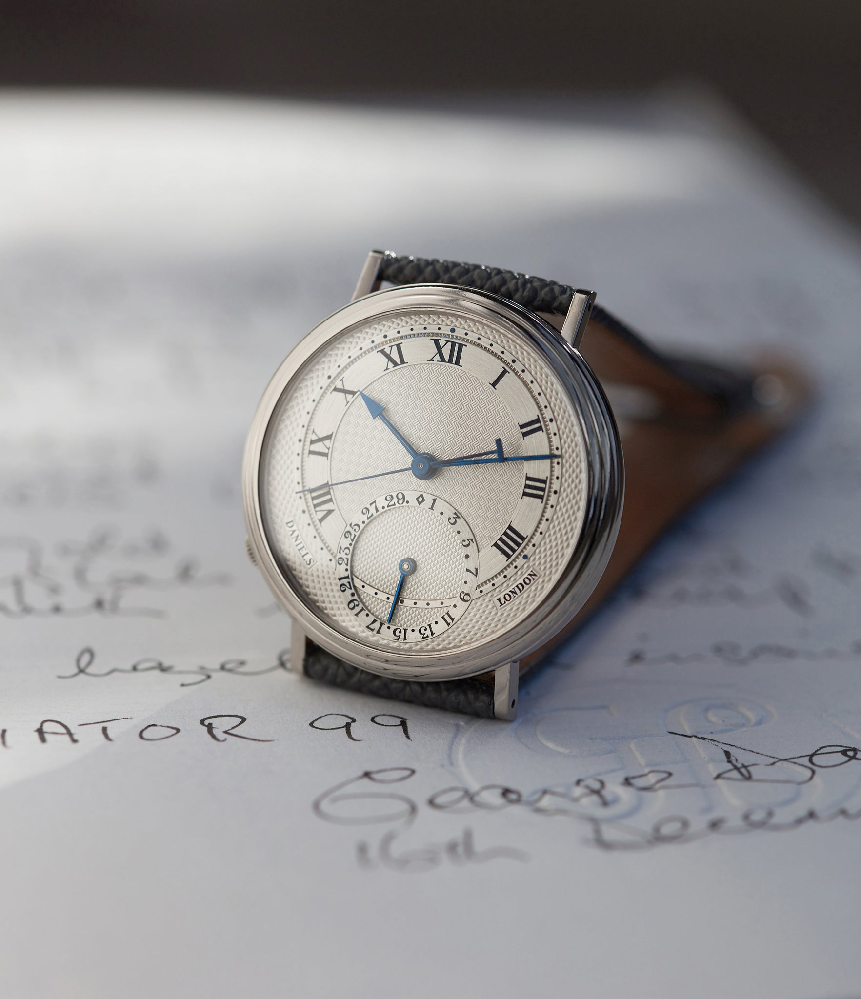 selling George Daniels Millennium wristwatch white gold The Aviator British independent watchmaker Isle of Man for sale online at A Collected Man London specialist of rare watches