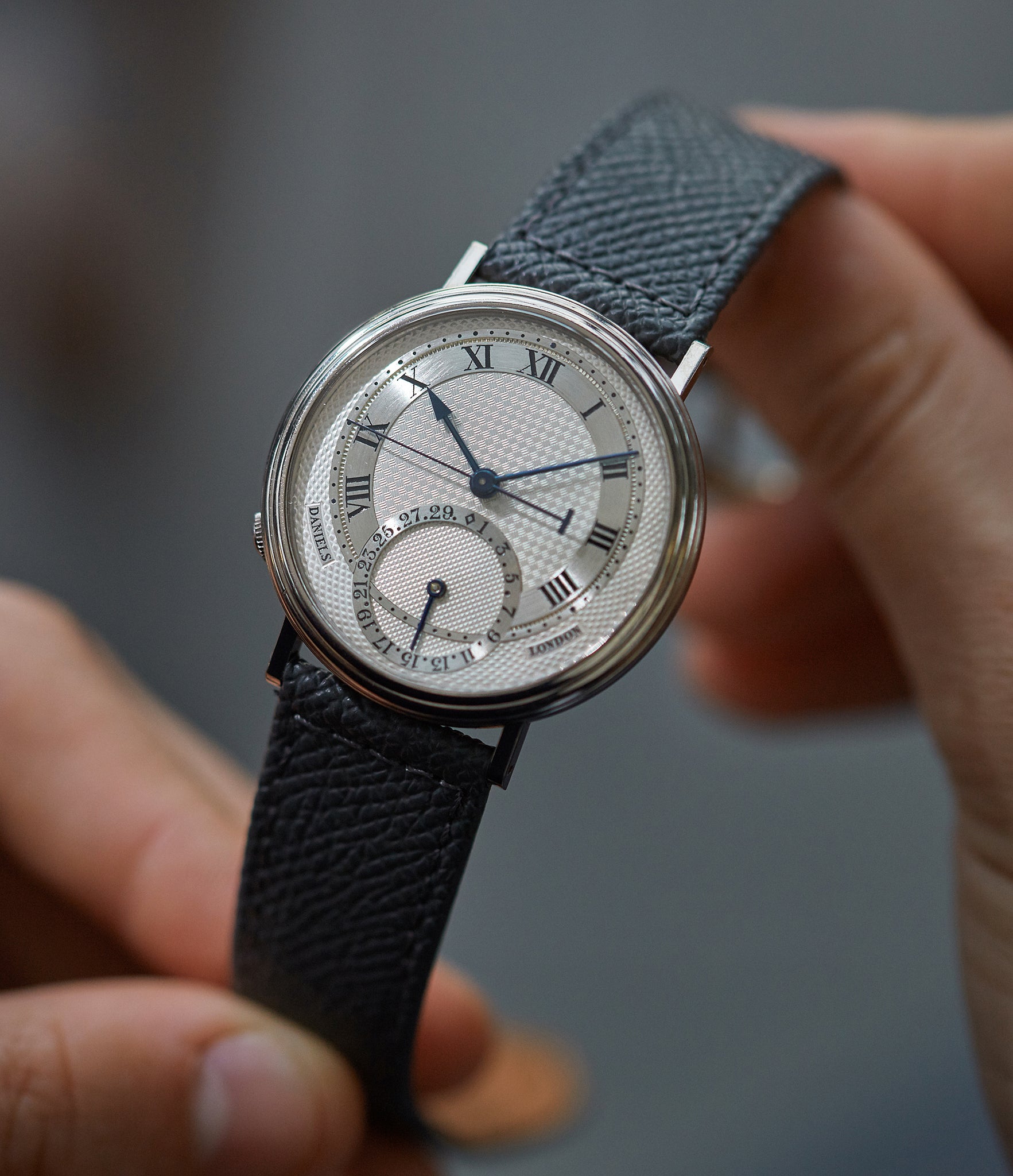 selling rare George Daniels Millennium wristwatch white gold The Aviator British independent watchmaker Isle of Man for sale online at A Collected Man London specialist of rare watches