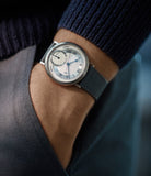 independent watchmaker George Daniels Millennium wristwatch white gold The Aviator British independent watchmaker Isle of Man for sale online at A Collected Man London specialist of rare watches