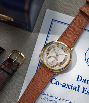 Daniels Millennium Co-Axial wristwatch yellow gold time-only rare independent watchmaker for sale A Collected Man London