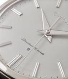 radial brushed solid gold dial Grand Seiko SBGW251 limited edition platinum time-only dress watch Japanese-made full set at A Collected Man London UK specialist of rare watches