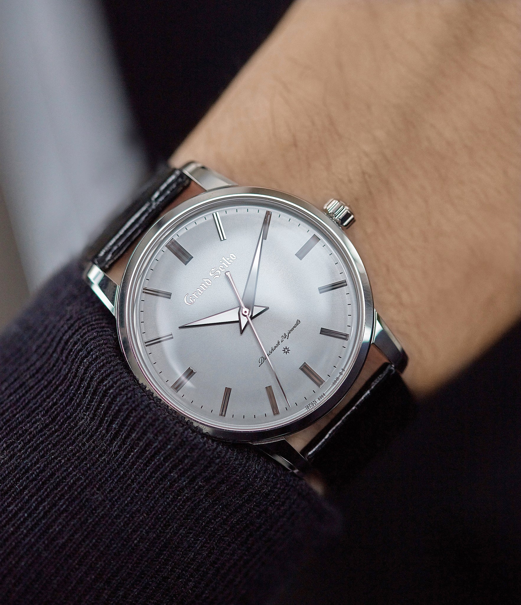 men's luxury dress watch Grand Seiko SBGW251 limited edition platinum time-only dress watch Japanese-made full set at A Collected Man London UK specialist of rare watches
