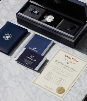 full set Grand Seiko SBGW251 limited edition platinum time-only dress watch Japanese-made full set at A Collected Man London UK specialist of rare watches