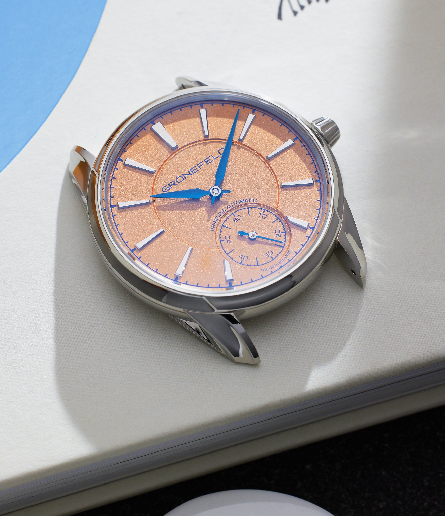 Grönefeld 1941 Principia Automatic | Steel | Salmon Dial | A Collected Man London Buy Rare Watches