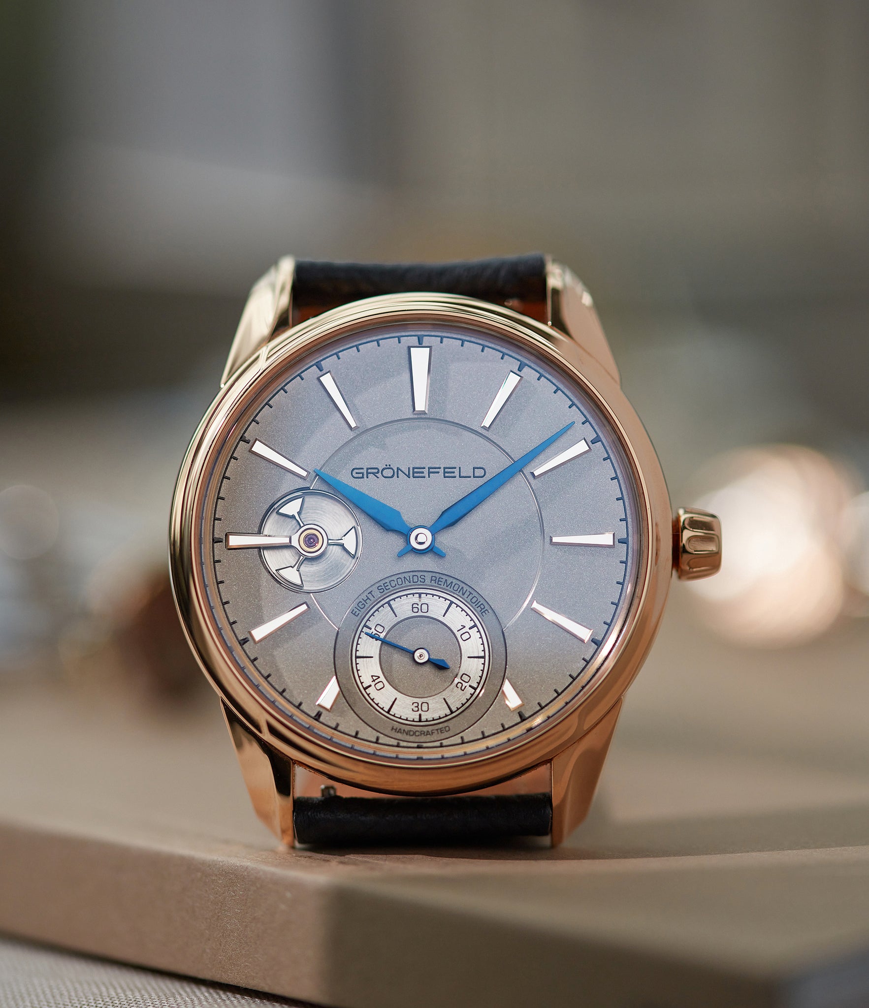 rare Gronefeld 1941 Remontoire red gold time-only watch by independent watchmaker for sale online A Collected Man London specialist of rare watches
