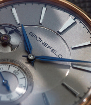 silver dial Gronefeld 1941 Remontoire red gold time-only watch by independent watchmaker for sale online A Collected Man London specialist of rare watches