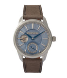 buy Gronefeld 1941 Remontoire light blue Voutilainen dial eight seconds remontoire time-only dress watch for sale online at A Collected Man London UK specialist of independent watchmakers