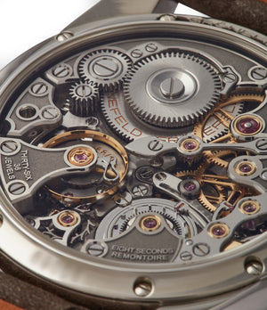 independent watchmaker Grönefeld brothers 1941 Remontoire light blue Voutilainen dial eight seconds remontoire time-only dress watch for sale online at A Collected Man London UK specialist of rare watches