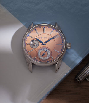 Gronefeld 1941 Remontoire | Salmon Dial | White Gold A Collected Man London | Available Worldwide 