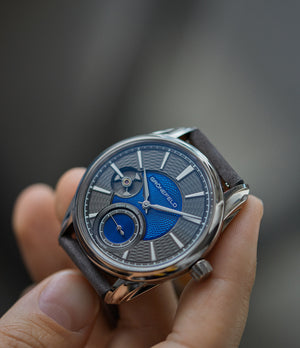 Gronefeld 1941 Remontoire blue grey Voutilainen dial pre-owned independent watchmaker for sale online A Collected Man London UK specialist of rare watches