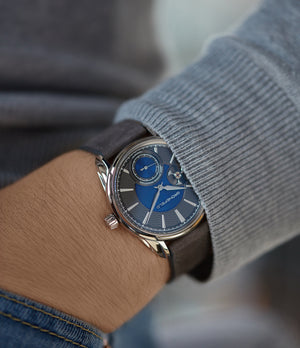 men's rare luxury watch Gronefeld 1941 Remontoire blue grey Voutilainen dial pre-owned independent watchmaker for sale online A Collected Man London UK specialist of rare watches