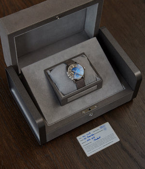 sell Gronefeld 1941 Remontoire blue grey Voutilainen dial pre-owned independent watchmaker for sale online A Collected Man London UK specialist of rare watches